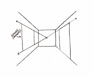 Як намалювати кімнату - вчимося малювати кімнату (побудова фронтальної перспективи